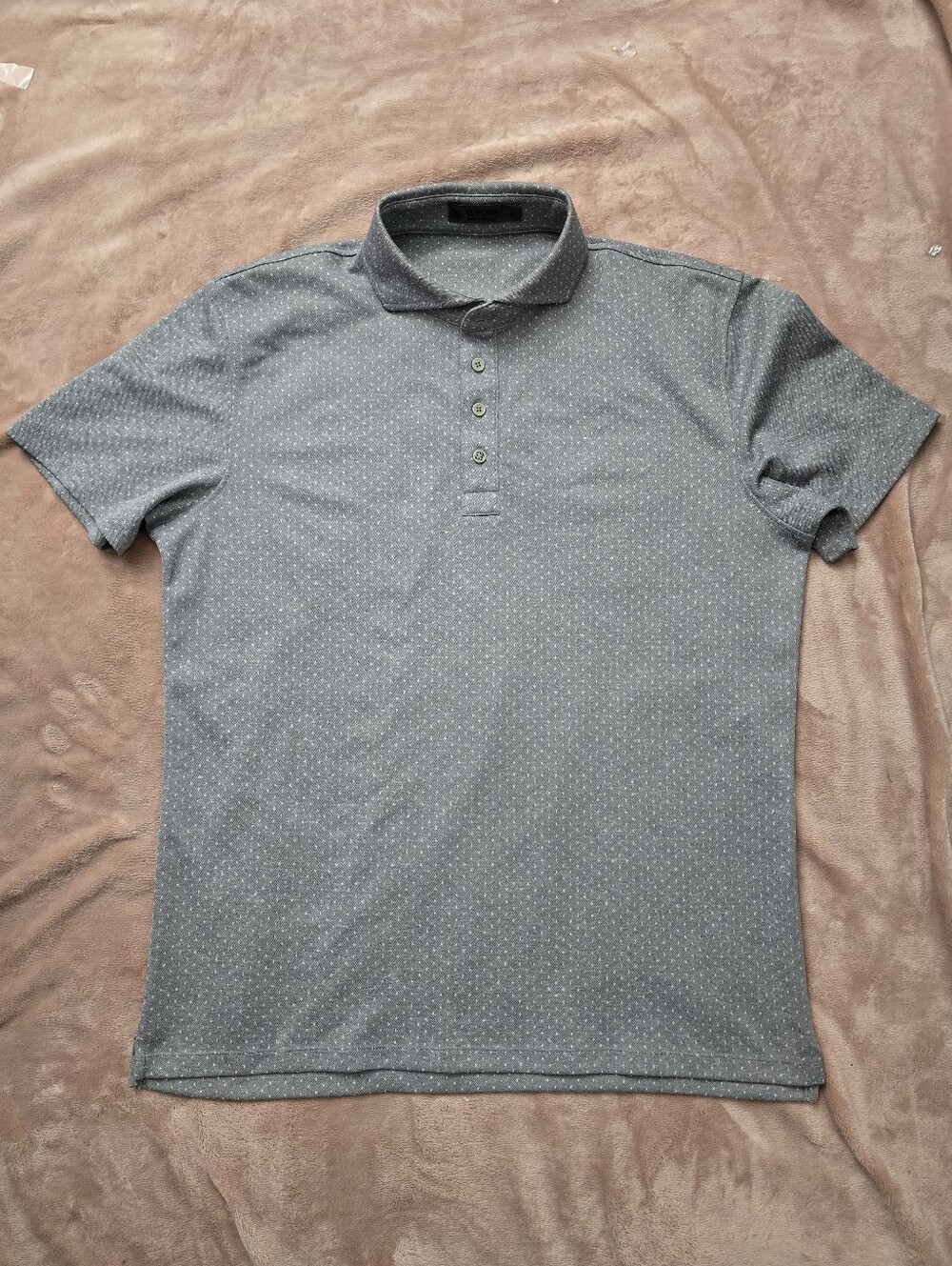 G/Fore Polo Grey With Mini Polka Dots Golf Stretch Mens Size Large